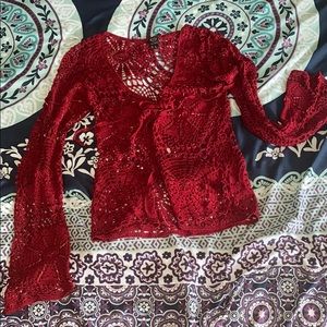 Vintage 90’s styled Red Crochet Top